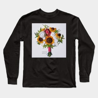 Printed Paper quilling Art. Wall Decor. Flower tree art. Botanical flower Art. Gift. Long Sleeve T-Shirt